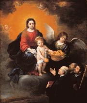 Bartolomé Estebán Murillo: A gyermek Jézus kenyeret oszt a zarándokoknak 1678–1679