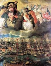 Paolo Veronese (Paolo Caliari): A lepantói csata (1572) körül (a kereszténység  győzelmének emlékére)