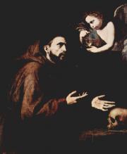 José de Ribera: Assisi Szent Ferenc és az angyal