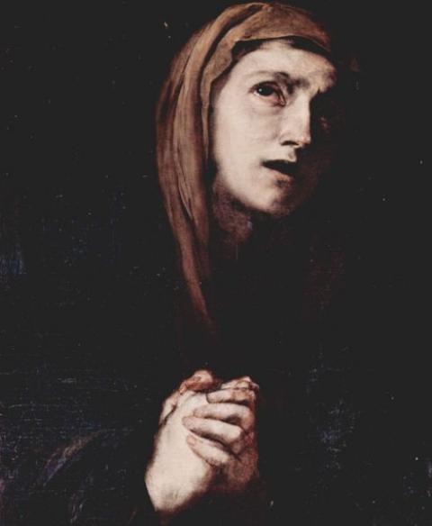 José de Ribera: Piéta (részlet Mária)