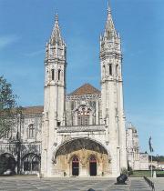 Hieronymites Monastery side door and partial view of a Tower - Portugália, Belém