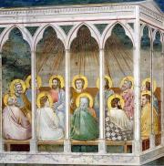 Giotto di Bondone: Pünkösd (1304-1306. Fresco. Capella degli Scrovegni, Padua)   