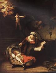 Rembrandt: A Szent család és az angyal