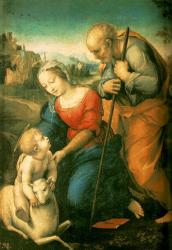 Raffaello Santi: A szent család báránnyal (Museo Nacional del Prado) 