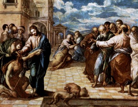 El Greco: A vak meggyógyítása (Gemäldegalerie Alte Meister, Drezda) 
