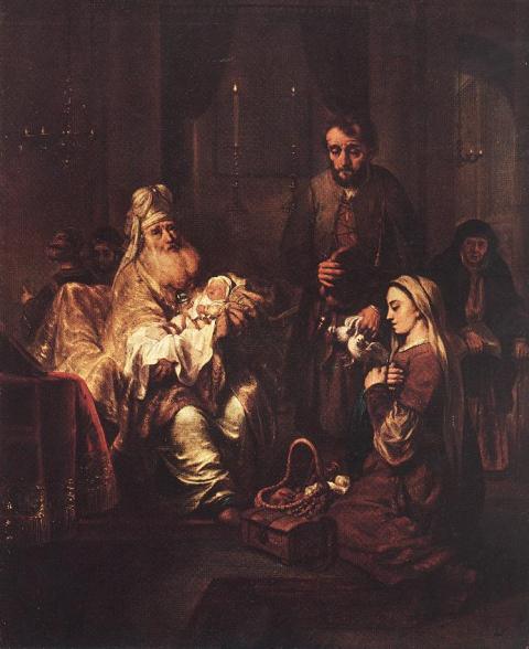 Gerbrandt van den Eeckhout: Presentation in the Temple 1671,Museum of Fine Arts, Budapest