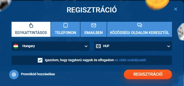 Regisztráció egy kattintással Mostbet 